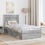 Krevetna konstrukcija s uzglavljem Siva Sonoma 100 x 200 cm | shoptok.hr