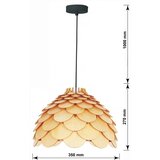  Visilica na sajli BURGO 1xE27/60W/230V prečnik 35 cm | Eponuda.com