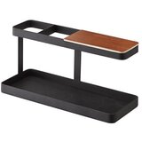 YAMAZAKI Črno večnamensko stojalo z detajli iz bukovega lesa Tower Desk Bar Cene