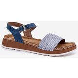 Inblu Women's Sandals With Braiding On The Strap Blue | Shoptok.si