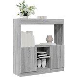 vidaXL Visoka omara siva sonoma 92x33x100 cm inženirski les | Shoptok.si