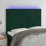  LED uzglavlje tamnozeleno 144x5x118/128 cm baršunasto | shoptok.hr