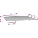  Posteljni okvir črn 160x200 cm trdna borovina, (20723984) | Shoptok.si