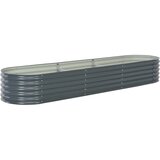 vidaXL Vrtna sadilica od pocinčanog čelika 320 x 80 x 44 cm siva Cijene