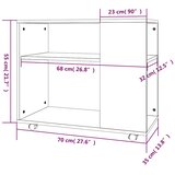  Bočni stolić boja hrasta sonome 70x35x55 cm konstruirano drvo | shoptok.hr