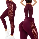 Ženske sportske Push Up tajice ZR - 40897 - Bordo / S / M