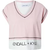 Kendall + Kylie Majica svetlo roza / črna / bela