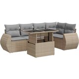 Maison Chic Seti vrtnega pohištva - Vrtna garnitura - Vrtni pohištvo set 6-delna z blazinami bež poli ratan, (21813611) | Shoptok.si