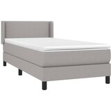  Krevet s oprugama i madracem svjetlosivi 100x200 cm od tkanine | shoptok.hr
