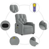 Masažni naslonjač od tkanine svjetlosivi | shoptok.hr