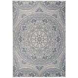 vidaXL zunanja preproga ploščato tkanje 160x230 cm modri vzorec Cene