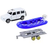  Terensko vozilo s prikolicom i motornim čamcem - bijelo/plavi | shoptok.hr
