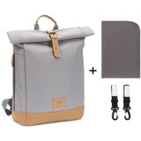Fillikid torba/nahrbtnik za mamice Rolltop Berlin, kameno siva | Shoptok.si
