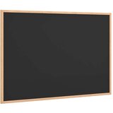 vidaXL Kredna tabla z okvirjem iz masivnega borovega lesa črna 80x55cm | Shoptok.si