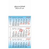 Kalendar zidni trodijelni 2025.-3 bloka, preklopni Cijene