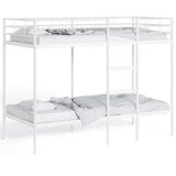 vidaXL Krevet na kat bez madraca bijeli 75x190 cm čelik | shoptok.hr