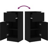  Komode 2 kom crne 30 x 30 x 70 cm od konstruiranog drva | shoptok.hr