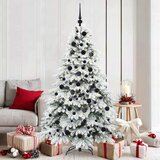 vidaXL Umestno božično drevo med 300 LED Zelena 180 cm PE in PVC | Shoptok.si
