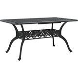  The Living Store Vrtna miza črna 150x90x72 cm liti aluminij - Vrtna Miza, (21459748) | Shoptok.si