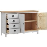  Komoda Hill bijela 130 x 40 x 80 cm od masivne borovine | shoptok.hr