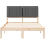  Krevetni okvir s tapiciranim uzglavljem Tamno siva 120 x 190 cm | shoptok.hr