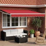  Električna retraktabilna tenda Crvena 3,5 x 2,5 m | shoptok.hr