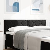 vidaXL LED uzglavlje dizajn dijamantnih blokova crno 160 cm baršun, uzglavlje dizajn dijamantnih blokova crno 160 cm baršun | shoptok.hr