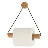 Tendance držač toalet papira samolepljivi 19X18.3X4 cm metal/bambus crna 91047103 Cene