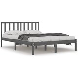 Furnova Posteljni okvir siv iz trdne borovine 135x190 cm, (21933918) | Shoptok.si