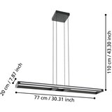 Eglo 99681 - led prigušiva viseći luster na sajli salvilanas-z LED/33W/230V 2700-6500K | Eponuda.com