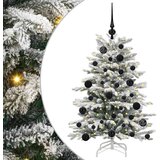 vidaXL Umetno Zložljivo Božično Drevo Bela 120 cm PE in PVC | Shoptok.si