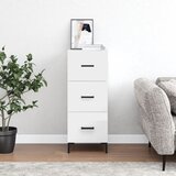 The Living Store Komoda visok sijaj bela 34,5x34x90 cm inženirski les - Komoda, (21662446) | Shoptok.si