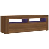 Furnova TV omarica z LED lučkami rjav hrast 120x35x40 cm, (21922917) | Shoptok.si