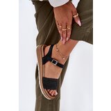 Inblu Women's sandals with weaving on strap Black | Shoptok.si