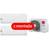 Lg split klimatska naprava z montažo 1x 2,5+1x 3,5 kW [MU2R15.U12 + S09ET.NSJ + S12ET.NSJ]