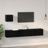 vidaXL Komplet enote za TV Drugo 4 pcs Črni hrast 60 x 30 x 30 cm | Shoptok.si