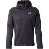 Jack Wolfskin Funkcionalna jopa iz flisa 'PEAK DISTRICT' črna / bela Cene