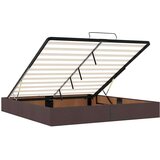  Otomanski posteljni okvir z vzmetnicami rjav 200x200 cm blago, (21653228) | Shoptok.si