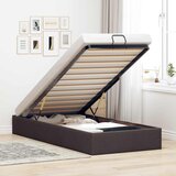 Maison Chic Otomanski Posteljni okvir - Enojna postelja - Postelja za odrasle brez vzmetnice rjav 90x200 cm blago-J1948, (21771448) | Shoptok.si