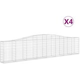  Lučne gabionske košare 4 kom 400x30x80/100 cm pocinčano željezo | shoptok.hr