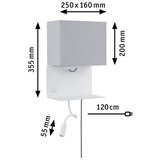 PAULMANN 78913 - LED/2,5W + 1xE27/40W Zidna svetiljka sa USB MERANI 230V | Eponuda.com