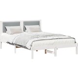  Krevetna konstrukcija s uzglavljem Svijetlo siva 135 x 190 cm | Eponuda.com
