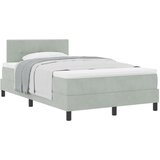 vidaXL Box Spring Krevet s Madracom Svjetlosiva 120x200 cm Baršun Cijene