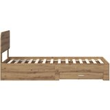  Okvir za krevet s uzglavljem Umjetnički hrast 90 x 190 cm | shoptok.hr