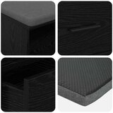  Klupa za hodnik s jastukom Crni hrast 80 x 38 x 46 cm | shoptok.hr