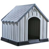vidaXL Pasja uta siva 92x87x91 cm plastika | Shoptok.si