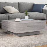  The Living Store Klubska mizica z LED lučkami siva sonoma 80x80x31 cm - Klubska Mizica, (21457081) | Shoptok.si