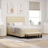 Box Spring Bed z vzmetnico in klopjo krem 140x190 cm Tkanina, (22080982) | Shoptok.si