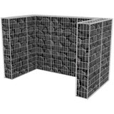  Gabionska ograda za dvije kante za otpad čelična 180x100x120 cm | shoptok.hr