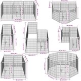  Ograda za pse s 8 ploča od čelika 80 x 100 cm crna | shoptok.hr